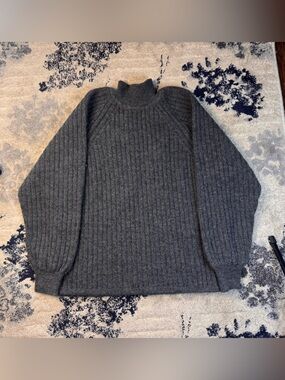 Tweeds Charcoal Ribbed Turtleneck Sweater